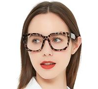 OCCI CHIARI Thick Frame Women‘s 3.0 Reading Glasses Little Curved Profile Glasses for Women Stylish Square Readers Spring Hinge (Grey Tortoiseshell,300)