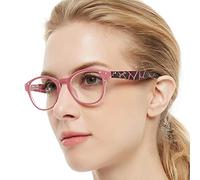 OCCI CHIARI Women Reading Glasses 2.75, lightweight Magnifying Glasses for Women, Ladies Oval Frame Readers Glasses (Pink 275)