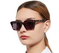 OCCI CHIARI Women's Sunglasses with Reading Glasses Lens, Stylish Square UV400 Sun Glasses, 1.5 Reading Glasses - Spring Hinge (Brown Tortoise)