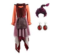 Occipa Sanderson Sisters Costumes Women Sarah Sanderson Costume Mary Winifred Cosplay Dress Cape Full Set for Halloween US Size (Mary, 3X-Large)
