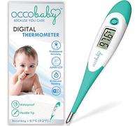 OCCObaby Clinical Digital Baby Thermometer - LCD, Flexible Tip, 10 Second Quick Accurate Fever Read Rectal Oral & Underarm Use - Waterproof Thermometer for Infants & Toddlers