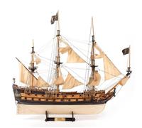 Occre 12015 Royal Fortune Wooden Pirate Ship Model Kit, 1/65 Scale, 642x285x563mm, Lime Wood