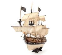 Occre 12015 Royal Fortune Wooden Pirate Ship Model Kit, 1/65 Scale, 642x285x563mm, Lime Wood