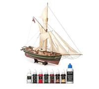 Occre Gjøa Ship Model 8 Pots Acrylic Paint Set with Satin Varnish Quick Drying
