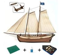 OcCre Polaris Wooden Ship Model Building Kit 1:50 With Tools & Stand