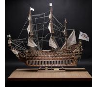 Occre Soleil Royal Model of Ship in Limited and Numbered Edition, 1/70 Scale, 102 x 43 x 87 cm, Oak and Mahogany, 10,915 Pieces-Code PR002