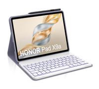 Occtingkind For Honor Pad X9a Case with Keyboard, with 7 Colours RGB Backlight, Removable Bluetooth Keyboard for Honor Pad X9a 11.5 Inch 2025, German QWERTZ Layout, USB-C, Lavender