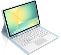 Occtingkind Galaxy Tab S10 FE Plus Case with Keyboard & Touchpad, Bluetooth Keyboard QWERTZ for 13.1 Inch S10 FE Plus 2025 (SM-X620/SM-X626B) - USB-C, German Keyboard, Sky Blue