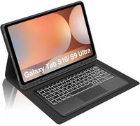 Occtingkind, Keyboard for Samsung Galaxy Tab S10 Ultra/ S9 Ultra 14.6 Inch 2024/2023 SM-X920/X926B/X910/X916B, Case with Bluetooth Keyboard, QWERTZ, USB C, Backlight, Trackpad, Black