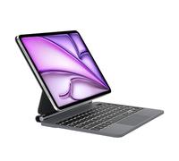 Occtingkind Magic Keyboard for iPad Air 11: Magnetic Case with Keyboard, 7-Colour Lighting, Trackpad, Compatible with iPad Air 11 M2/M3 and 10.9 Inch 2022-2025, Pro 11 Inch 2018-2022, QWERTZ, Black