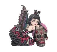 Occult and Witchcraft Little Shadows Lolita Figurine Gothic Fairy and Sugar Skull - Resin