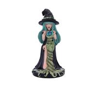 Nemesis Now Sage Sugar and Spice Figurine 17.5cm, Resin, Black/Green, Nature-Inspired Witch Crystal Ball Ornament, Ethereal Witch in Nature Figurine, Cast in the Finest Resin, Expertly Hand-Painted