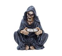 The Final Boss Grim Reaper Gamer Figurine 15.3cm - Gaming Skeleton Ornament, Dark Humour Collectible Décor