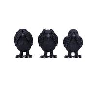 Occult and Witchcraft Three Wise Ravens Figurines 8.7cm | Acotis - Resin