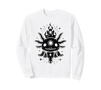Occult Axolotl Third Eye Mystic Celestial Illustration Sweatshirt