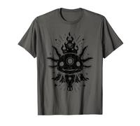 Occult Axolotl Third Eye Mystic Celestial Illustration T-Shirt
