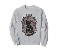 Occult Black Cat Witchcraft Moon Phases Magic Aesthetic Sweatshirt