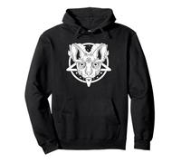 Occult Cat Sphynx Pentagram Gothic Kitty Mystic Art Pullover Hoodie