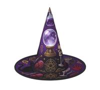 Occult Circle Print Halloween Witch Hat Cosplay Party Accessory