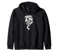 Occult couple Moonrose Goth Witchcraft Witch Gothic Occult Zip Hoodie