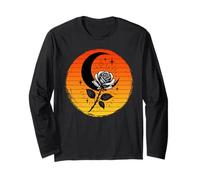 Occult Crescent Moon Rose Goth, Occultism Witchcraft Wicca Long Sleeve T-Shirt