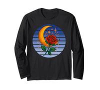 Occult Crescent Moon Rose Goth, Occultism Witchcraft Wicca Long Sleeve T-Shirt