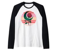 Occult Crescent Moon Rose Goth, Occultism Witchcraft Wicca Raglan Baseball Tee