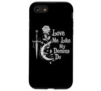 Occult Gothic Grunge Love Me Like My Demons Do Witch Moon Case for iPhone SE (2020) / 7/8