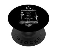 Occult Gothic Grunge Love Me Like My Demons Do Witch Moon PopSockets Adhesive PopGrip
