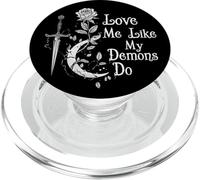 Occult Gothic Grunge Love Me Like My Demons Do Witch Moon PopSockets PopGrip for MagSafe