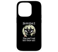 Occult Moon Rose Cat Smile You can't kill them Witch Gothic Case for iPhone 14 Pro
