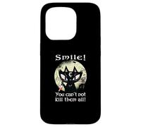 Occult Moon Rose Cat Smile You can't kill them Witch Gothic Case for iPhone 15 Pro