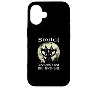 Occult Moon Rose Cat Smile You can't kill them Witch Gothic Case for iPhone 16