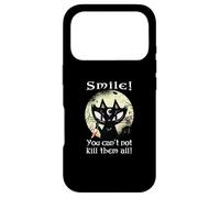 Occult Moon Rose Cat Smile You can't kill them Witch Gothic Case for iPhone 17 Pro