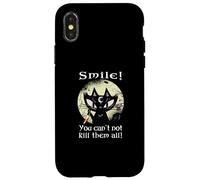 Occult Moon Rose Cat Smile You can't kill them Witch Gothic Case for iPhone X/XS