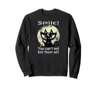Occult Moon Rose Cat Smile You can't kill them Witch Gothic Sweatshirt