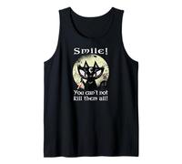 Occult Moon Rose Cat Smile You Can't Kill Them Witch Gothic Tank Top