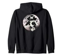 Occult Moon Rose Witchcraft Witch Cyber Gothic Zip Hoodie