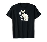 Occult Moon Rose Witchcraft Witch Sphynx Cat Cyber Gothic T-Shirt