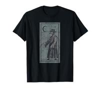 Occult Plague Doctor Tarot Card Black Death Baphomet Devil T-Shirt
