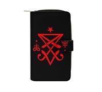 Occult Sigil of Lucifer Cute Long Wallets Large Capacity Wallet Buckle Handbag Blocking Clutch Handbag for Bill Cash Coin Card Key Purse
