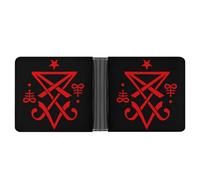 Occult Sigil of Lucifer Novelty Billfold Wallet Funny Wallets Bill Coin Card Holder Funny Pouch Purse for Men Women