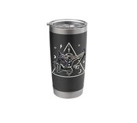 Occult Skeleton Cat Hand Mystical Gothic Symbols Dark Magic Stainless Steel Insulated Tumbler