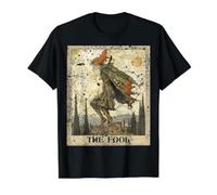 Occult Tarot Card The Fool Value Graphic T-Shirt, Men, Black, S