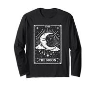 Occult Witch Tarot Celestial Grunge Aesthetic Moon Phases Long Sleeve T-Shirt