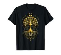Occult Yggdrasil with Moon Spiritual Wicca Pagan Symbol T-Shirt