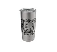 Occupational Therapist 2026 Zebra Pattern OT Month Therapy Stainless Steel Insulated Tumbler