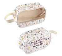 Occupational Therapist Gift OT Thank You Gift Occupational Therapy Alphabet Clear Cosmetic Bag for OTA COTA (Occupational TherapyBag)