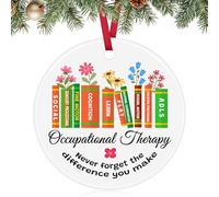 Occupational Therapy Appreciation Gifts for Women Occupational Therapist Gift Christmas Ornament Gifts for Therapists Graduation Mental Health Therapist Gift for Women Doctor Ceramic Ornament Decor