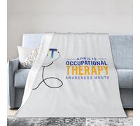 Occupational Therapy Awareness Month Blanket For Women Men Soft Winter Warm Throw Blanket Flannel Blankets For Couch Bed 50"X40"